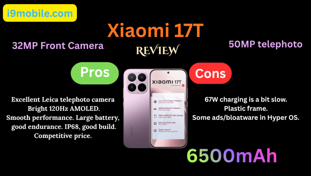 Xiaomi 17T Review 2026 Some key reasons to buy or not buy a DSLR Style camera phone